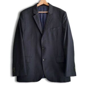 SACOOR BROTHERS Portugal Super 130's Virgin Wool Blazer Jacket Navy Men's Sz 42